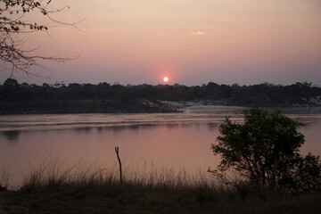 Fototapeta premium Zambia Zambezi River at dawn