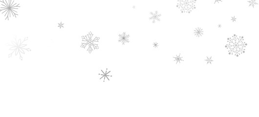 Flurry of Snowflakes: Radiant 3D Illustration Showcasing Falling Festive Snow Crystals