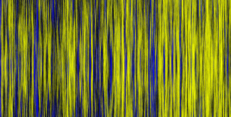 Abstract stripe background. Rough surface with vertical irregular fibers on blue, yellow and black