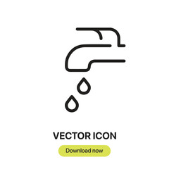 Faucet icon vector. Linear-style sign for mobile concept and web design. Faucet symbol illustration. Pixel vector graphics - Vector.	
