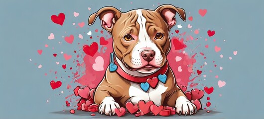 Smile vector dog Happy Valentine Day's 