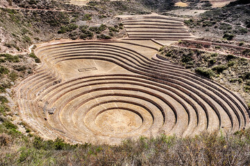 Inca Farm With Concentric Rock Walls