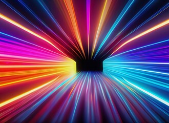 Obraz premium colorful neon rays suitable as an abstract 