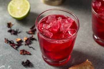 Boozy Cold Jamaican Hibiscus Sorrel Cocktail