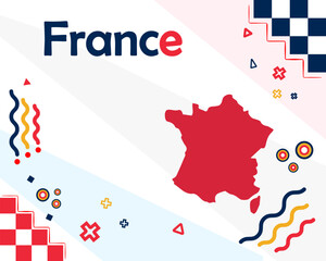 Vector illustration of France and its symbols

