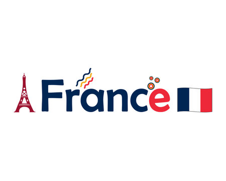 Vector illustration of France and its symbols
