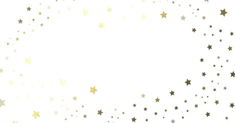 Celestial Splendor Unveiled: 3D Gold Stars Rain Illustration Enchants