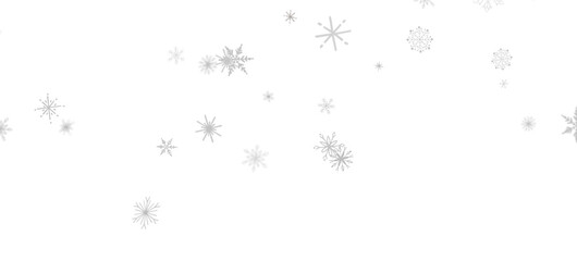 Fototapeta na wymiar Snowflake Storm: Astonishing 3D Illustration of Descending Festive Snowflakes