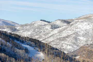 Fototapeta na wymiar Valley of Vail Colorado Landscape Winter 2023