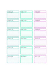 Kawaii Stickers Bill Due Card Reminders Planner sticker,
transparent background