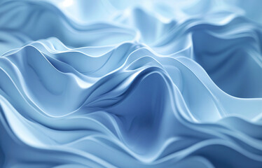 Fototapeta premium Abstract background, 3d bluecolor wavy stripes pattern, interesting spiral design.