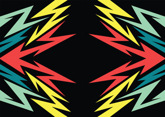 Abstract background with raw jagged spike pattern and with some copy space area	
