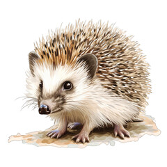 Obraz premium Hedgehog on White Background