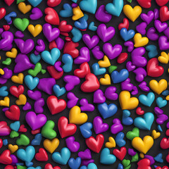 Fototapeta na wymiar colorful heart shape background