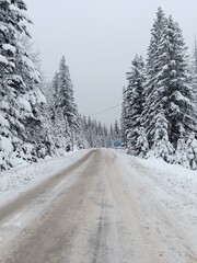 road in snow