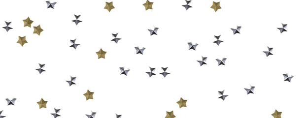XMAS Stars - Festive christmas card. Isolated illustration white background. -