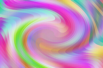 Pastelowa kolorowa fala spiralnie skręconych pasów w gradientowych barwach - abstrakcyjne tło, tekstura - obrazy, fototapety, plakaty