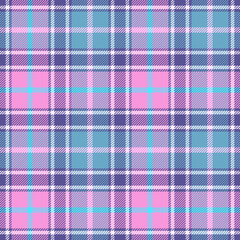 Plaid seamless pattern. Repeating checker fabric for design prints plaids. Repeated check ekose. Checks square line. Vichi cloth. Tartan repeat textile. Scottish madras flannel. Vector illustration