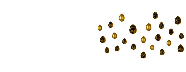 easter egg with gold pattern decoration