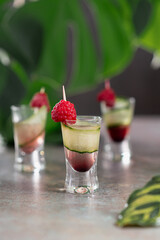 fruit cocktail with strawberry