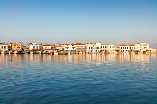 The port of Elafonisos in Lakonia, Greece