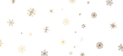 Gentle Snow Drift: Mind-Blowing 3D Illustration of Falling Holiday Snowflakes