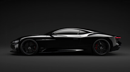 Stealth Elegance: Unveiling the Black Monolith of Luxury Speed. Generative AI