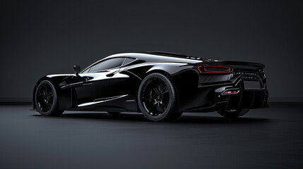 Stealth Elegance: Unveiling the Black Monolith of Luxury Speed. Generative AI