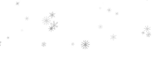 Magical Snowfall: Brilliant 3D Illustration Showcasing Descending Christmas Snowflakes
