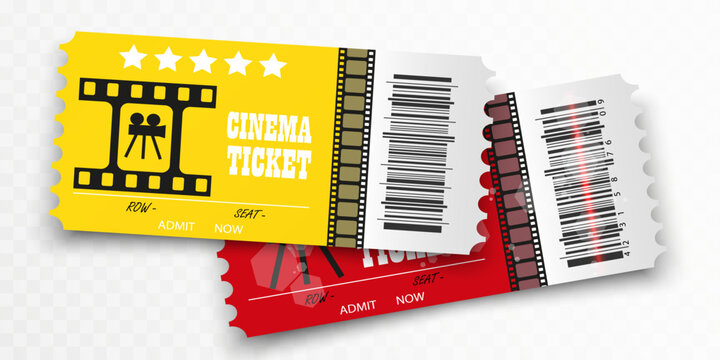 Cinema tickets. Movie flier  template.


