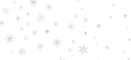 Gentle Snow Drift: Mind-Blowing 3D Illustration of Falling Holiday Snowflakes