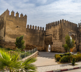 Medieval city gate Bab el Mahrouk in Fes, Morocco.