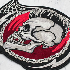 Mohawk Skull Embroidered Patch rockabilly. Punk rock style. Accessory for rockers, metalheads,...