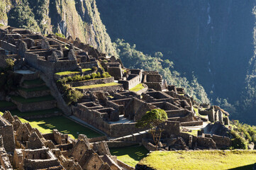 Image shows architecture developed in part of the Machu Picchu citadel sector