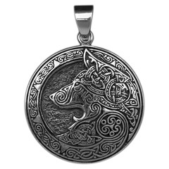 Futhark. Runes in random order, do not form text. Silver jewelry. Pendant on the neck. Amulet....