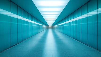 Sci fi interior corridor minimalistic