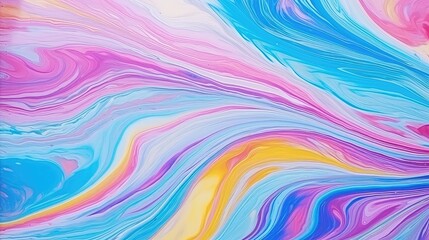 Abstract background of blue and pink paint in the form of waves