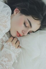 sleeping beauty woman portrait