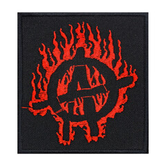 Anarchy. Punk's not Dead embroidered patch. Punk rock. Accessory for bikers, motorcyclists,...