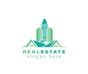 Fototapeta premium Real Estate Skycity logo illustration