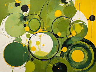Creative bright art painting. Chaotic style contemporary design.