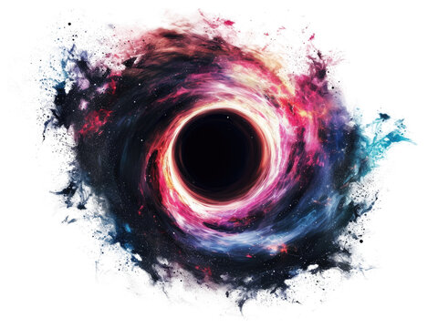 A black hole isolated on transparent background.