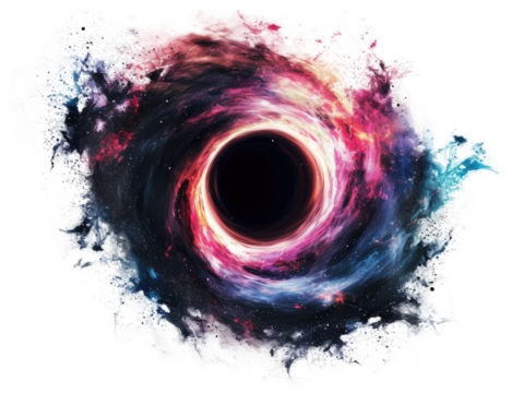 A black hole isolated on transparent background.