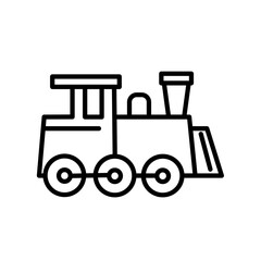 locomotive toy, train - vector icon © KR Studio