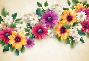 Background flowers decoration, all kinds of flowers