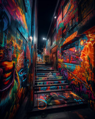 Fototapeta premium Graffiti Alley 4