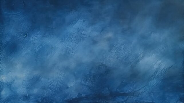 Abstract blue watercolor background with some smooth lines and spots on it