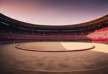 Foto op Canvas Spanish bullring for traditional performance of bullfight Empty round bullfight arena in Spain © FrameFinesse