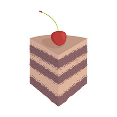 a piece of cherry cake