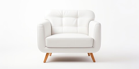 Obraz premium Isolated white armchair